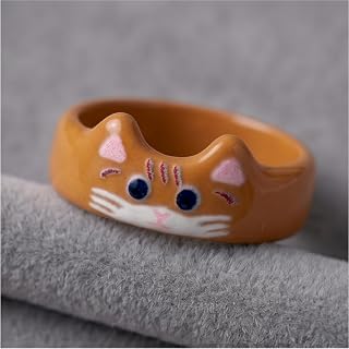 Women's Cute Cat Drip Glaze Ring, Creative Jewelry for Valentine's Day