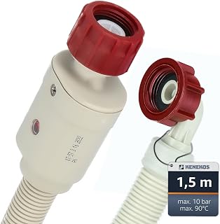 Kenekos Aquastop Hose Fits Many Dishwashers Washing Machines | 1.5 m Aquastop inlet hose with 3/4 inch connection, safety valve and dirt strainer. Heat resistant up to 90°C.