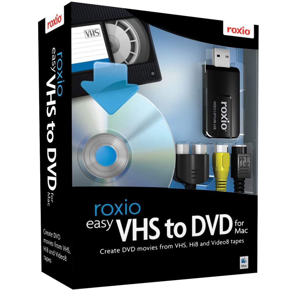 Roxio Easy VHS to DVD for Mac | VHS, Hi8, V8 Video to DVD or Digital Converter [