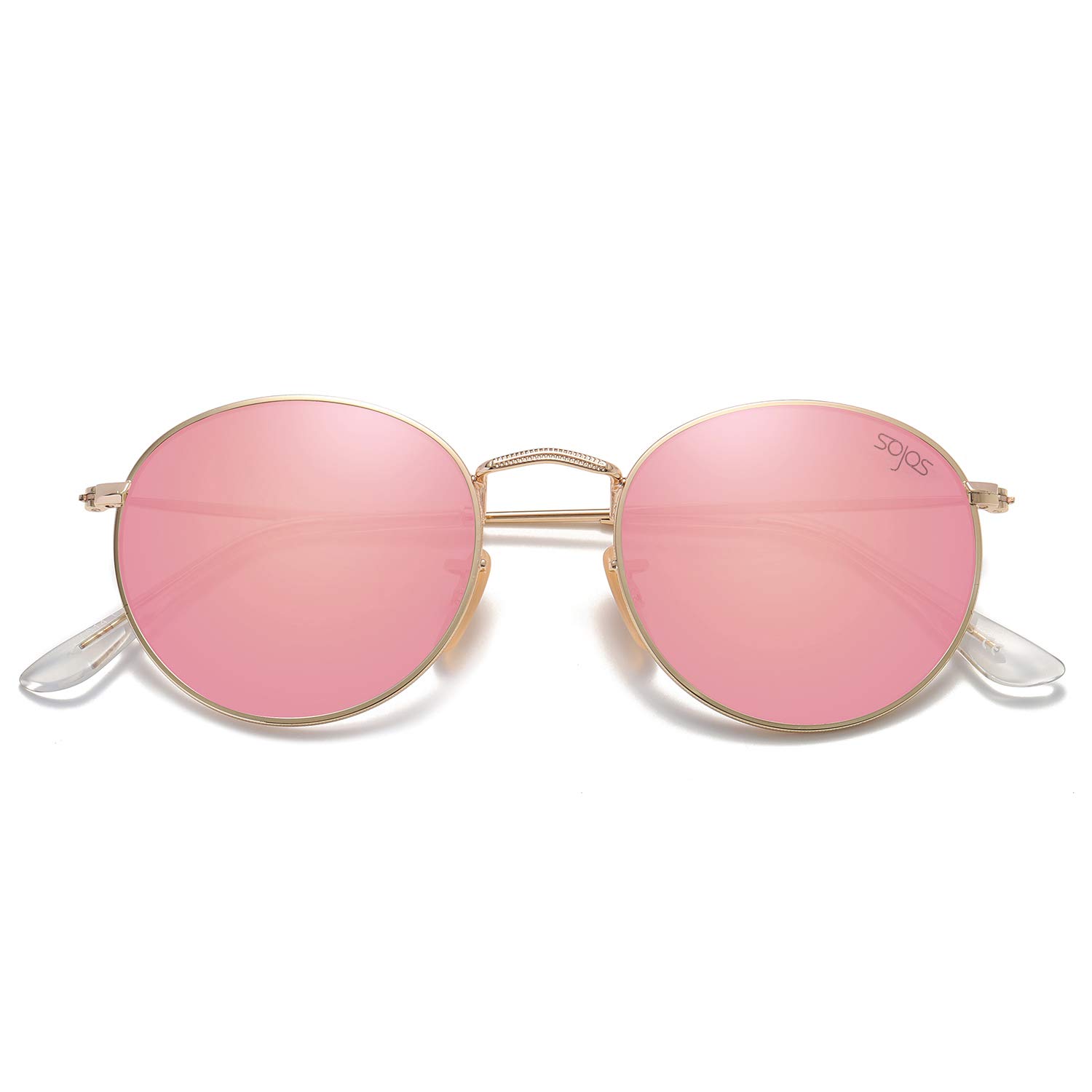 SOJOS Small Round Polarized Sunglasses for Women Men Classic Vintage Shades