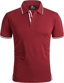 SwissWell Men's Polo Shirt Short Sleeve Quick Dry Breathable Golf T-Shirt Tennis Polo Shirt Summer for Men Sports T-Shirts