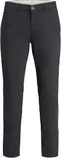Jack & Jones Chino Trousers, Slim Leg and Fly, Hook and Eye Closure with Zip, Flap