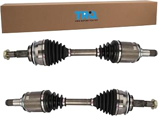 TRQ Front 2 Piece CV Axle Shaft Assembly Set | For 05-18 Toyota Tacoma 03-23 4Runner 07-14 FJ Cruiser 03-09 Lexus GX470 10-23 GX460 4WD Driver & Passenger Side