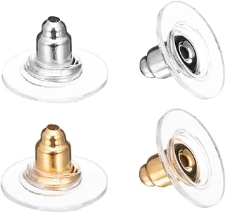 Earring Backs Replacements,Earring Backs for Droopy Ears/Studs 100Pcs | Earring Backs Lifters,Earring Lifters Backs,Pierced Earring Backs,Earring Lifters for Droopy Ears,Flat/Plastic Earring Backs