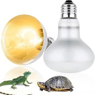 Jonuin 2 Pack 100W Reptile Heat Lamp, E27 Heat Lamp Bulb for Reptiles, Daylight Basking Spot Lamp, Tortoise Heat Lamp Bulb, Reptile Heating Bulb for Amphibian, Tortoise, Bearded Dragon (2 Pack 100W)