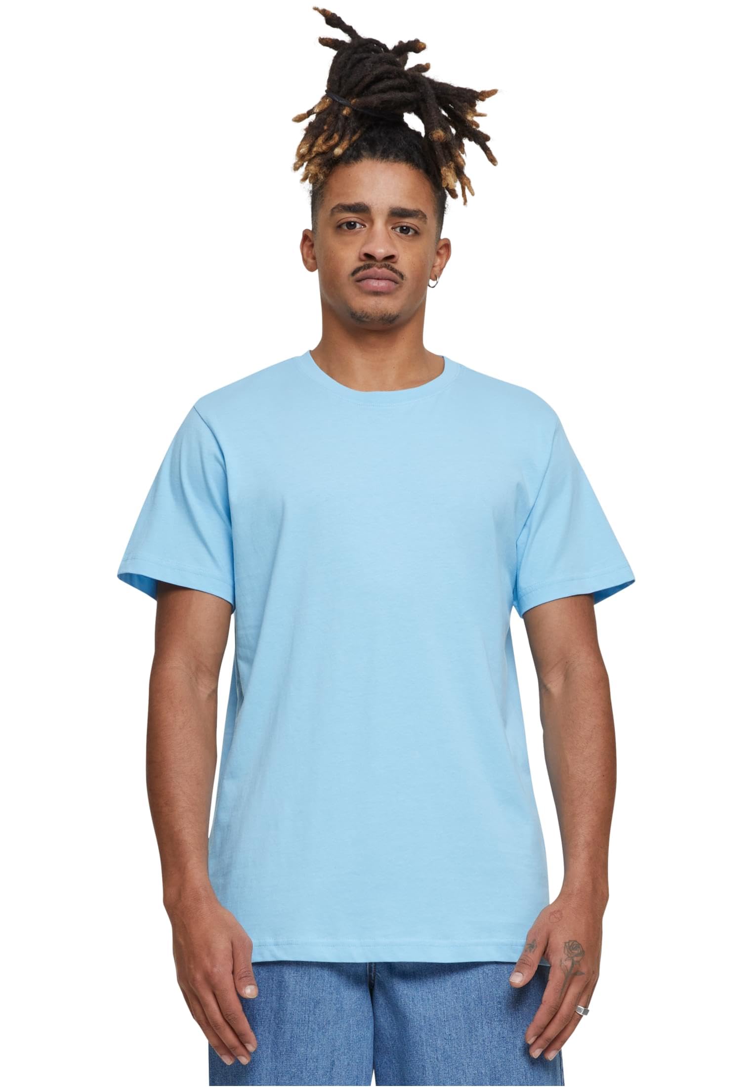 Build Your Brand Men T-Shirt Round Neck 1/3/5 Pack