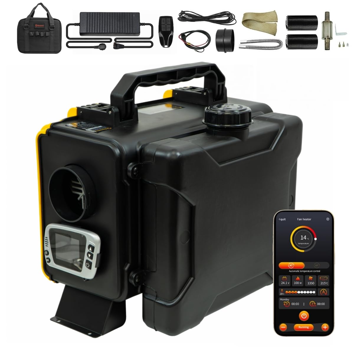 Sunster 6LAllinOne 8KW Diesel Heater for RV Campers Trucks Garage | 12/24/110V p