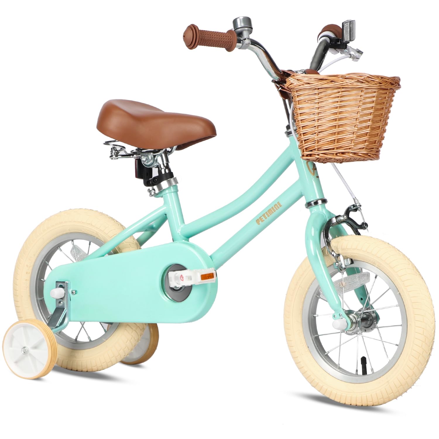 Petimini 12 14 16 18 20 Inch Kids Toddler Bike for Boys Girls | Wicker Basket & 