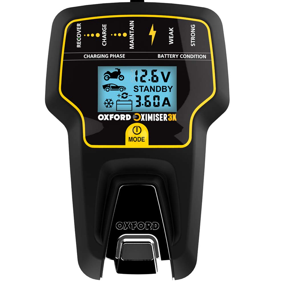 Oxford Oximiser 3X Motorcycle Battery Charger & Optimiser. Motorcycle/Car/Leisur