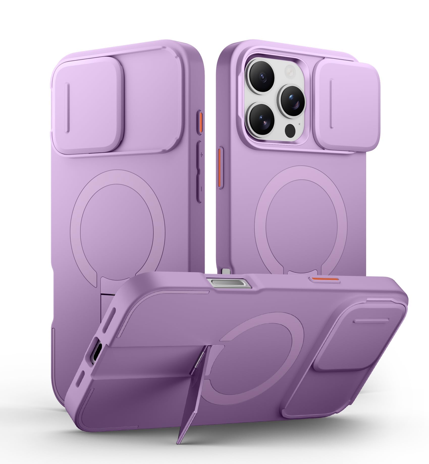 SURITCH for iPhone 16 Pro Max Case with Magnetic Camera Slide Cover and Adjustab