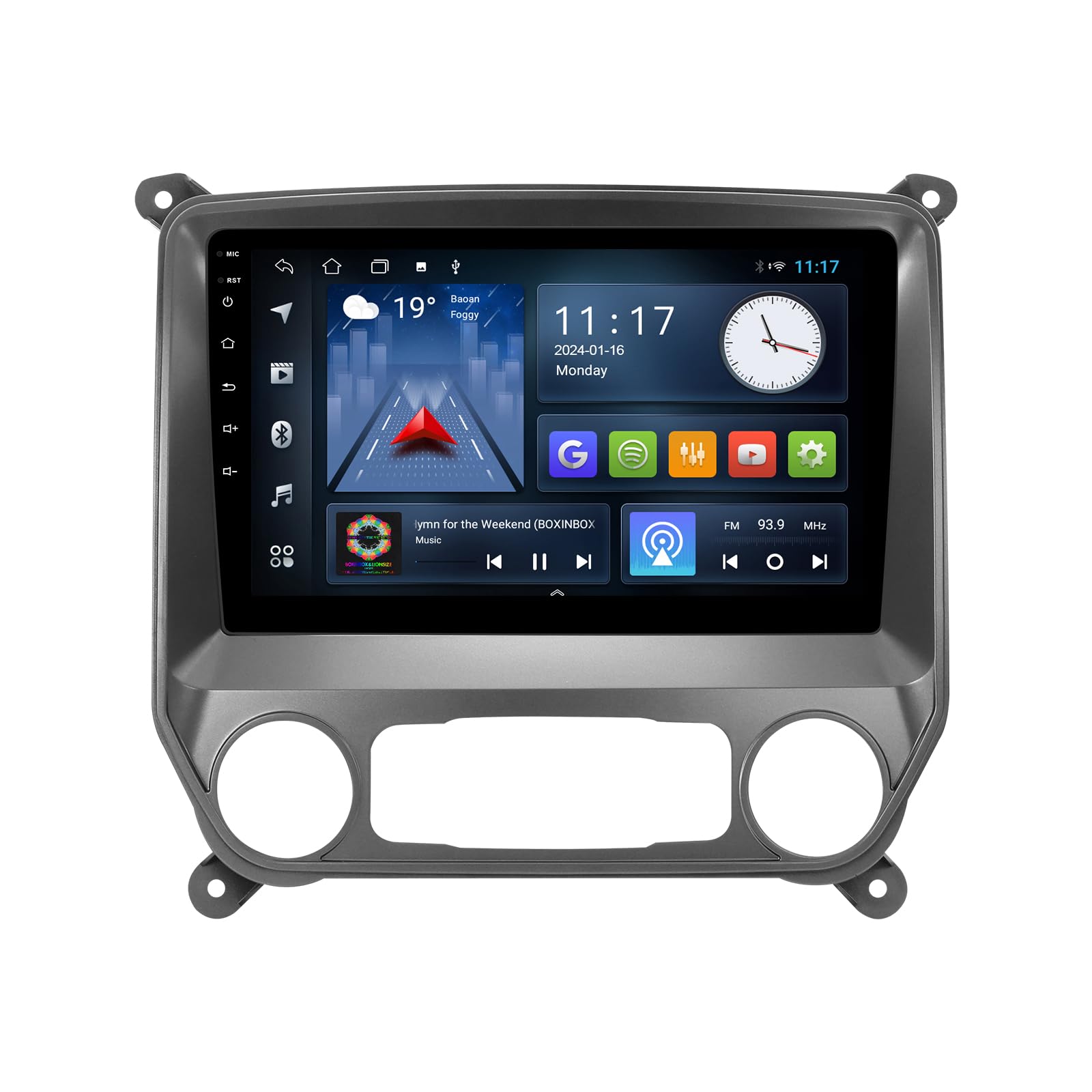 2+32G Android 12 Double Din Car Stereo for Chevrolet Silverado/GMC Sierra 2014-2