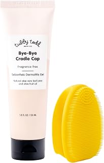 TUBBY TODD Cradle Cap Baby Hair &amp; Scalp Care Kit | Includes Bye-Bye Cradle Cap Gel &amp; Cradle Cap Silicone Brush, Gentle for Babies’ Sensitive Skin, 1.8 fl oz