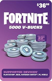 FORTNITE Digital V-Bucks 5000 - PlayStation/Xbox/Nintendo Switch/PC/Mobile [Digital Code]
