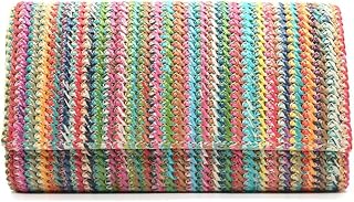 Huralona Women Straw Clutch Purse Summer Beach Crossbody Evening Handbag