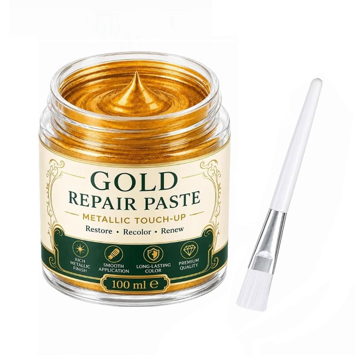 Gold Metallic Refinishing Repair Paste with Brush,Gold Repair Paste (1pcs) | Gol