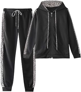 amropi Women's 2 Piece Tracksuit Sweatsuits Sets Hoodie Sweatshirt and Jogging Sweatpants Suit