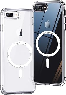 Magnetic Case for iPhone 8 Plus / 7 Plus, [Compatible with MagSafe] [Military-Grade Drop Protection][Anti-Yellowing] Shockproof Protective Cover for iPhone 8 Plus / 7 Plus,Clear Slim