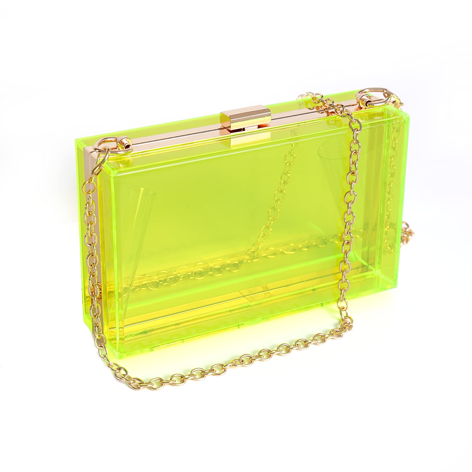WJCD Clear Acrylic Purse Stadium Crossbody Clutch for Women Evening Party