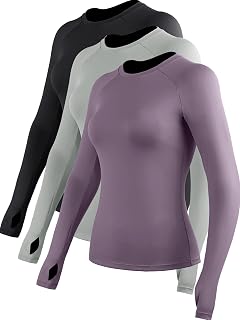 CADMUS Women's Long Sleeve Workout Tops Dry Fit Yoga V Neck T Shirts