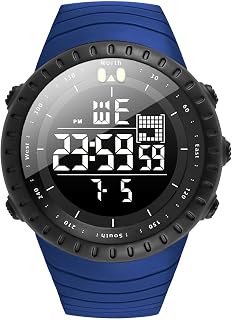 KXAITO Men's Watches Sports Outdoor Waterproof Military Digital Watch Date Multi Function Tactics LED Face Alarm Stopwatch for Men 6256