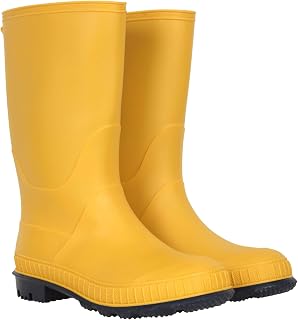 Mountain Warehouse Plain Kids Waterproof Wellies | Boys & Girls Wellington Rain Boots with Deep Lug Grip, Comfy Soft Lining, Easy clean PVC, For Walking, Puddle Jumping, School