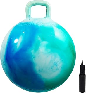 EVERICH TOY Hopper Ball, Clouds Hopping Toys for Kids 3-8, 18 Inch Bouncy Ball with Handle, Inflatable Bouncing Hoppity Hop Toys for Boys and Girls Gifts