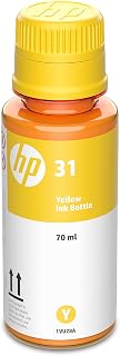 HP 31 | Ink Bottle | Yellow |Up to 8,000 Pages per Bottle|Works Smart Tank Plus 651 and Smart Tank Plus 551 | 1VU28AN | Packaging May Vary