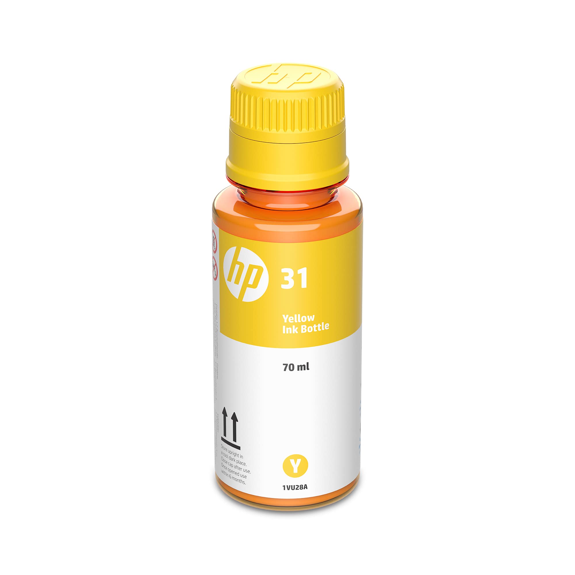 HP 31 | Ink Bottle | Yellow |Up to 8,000 Pages per Bottle|Works Smart Tank Plus 