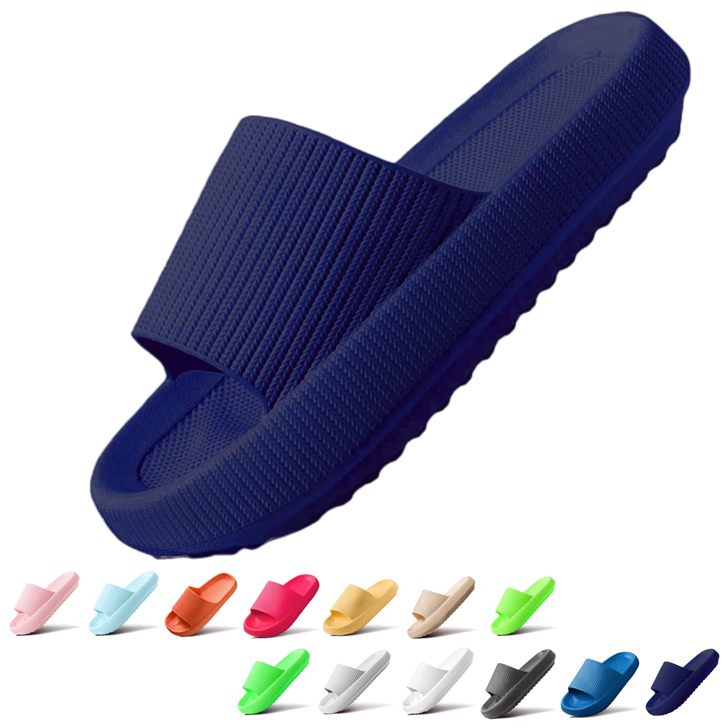 Sumvov Slippers for Women Men Non-Slip Slippers for Shower Pool, House Slippers 