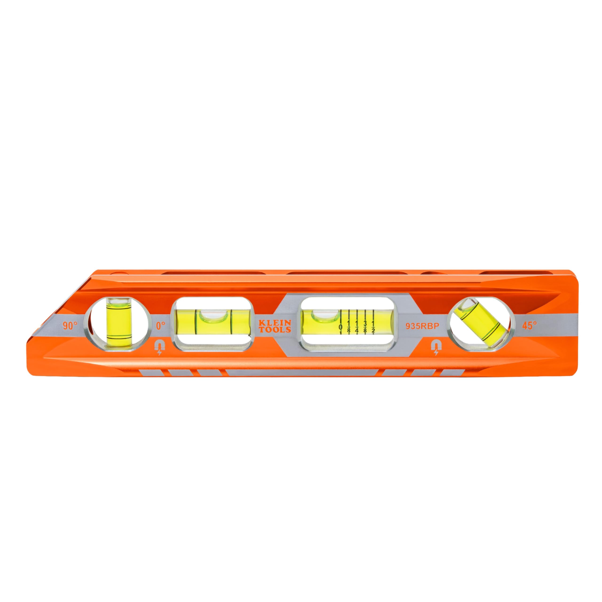 Klein Tools 935RBP Pitch Vial Torpedo Level with Magnetic Track, 8-Inch | Vials 