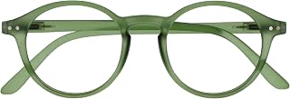 OPULIZE REY Reading Glasses for Women Men, Retro Round Frame with Spring Hinges, Matte Green +2.50 (Pack of 1)