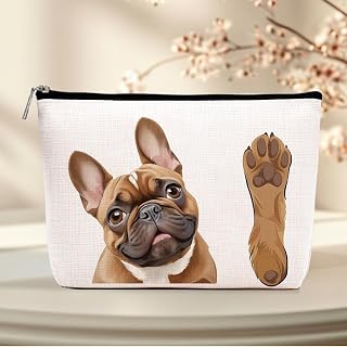 French Bulldog Gift, Dog Gift, Makeup Bag, Dog Themed Gift Cosmetic Bag, Travel Pouch, Women, Girls, Daughter, Friendship, Graduation, Birthday Gift