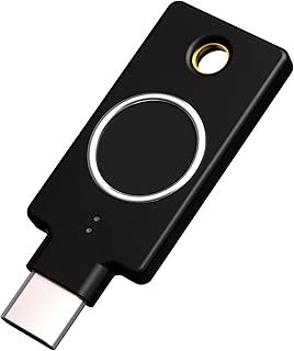 Yubico - YubiKey Bio C (FIDO Edition) - Basic Compatibility - Multi-Factor authentication (MFA) Security Key and passkey, Connect via USB-C, Biometric, FIDO Certified - Protect Your Online Accounts