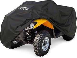 Favoto ATV Cover Waterproof Outdoor Heavy Duty All Weather Windproof | 4 Wheeler Cover Dust Rain Sun Snow Protection Quad Cover Compatible with Kawasaki Polaris Yamaha Honda 78.7"