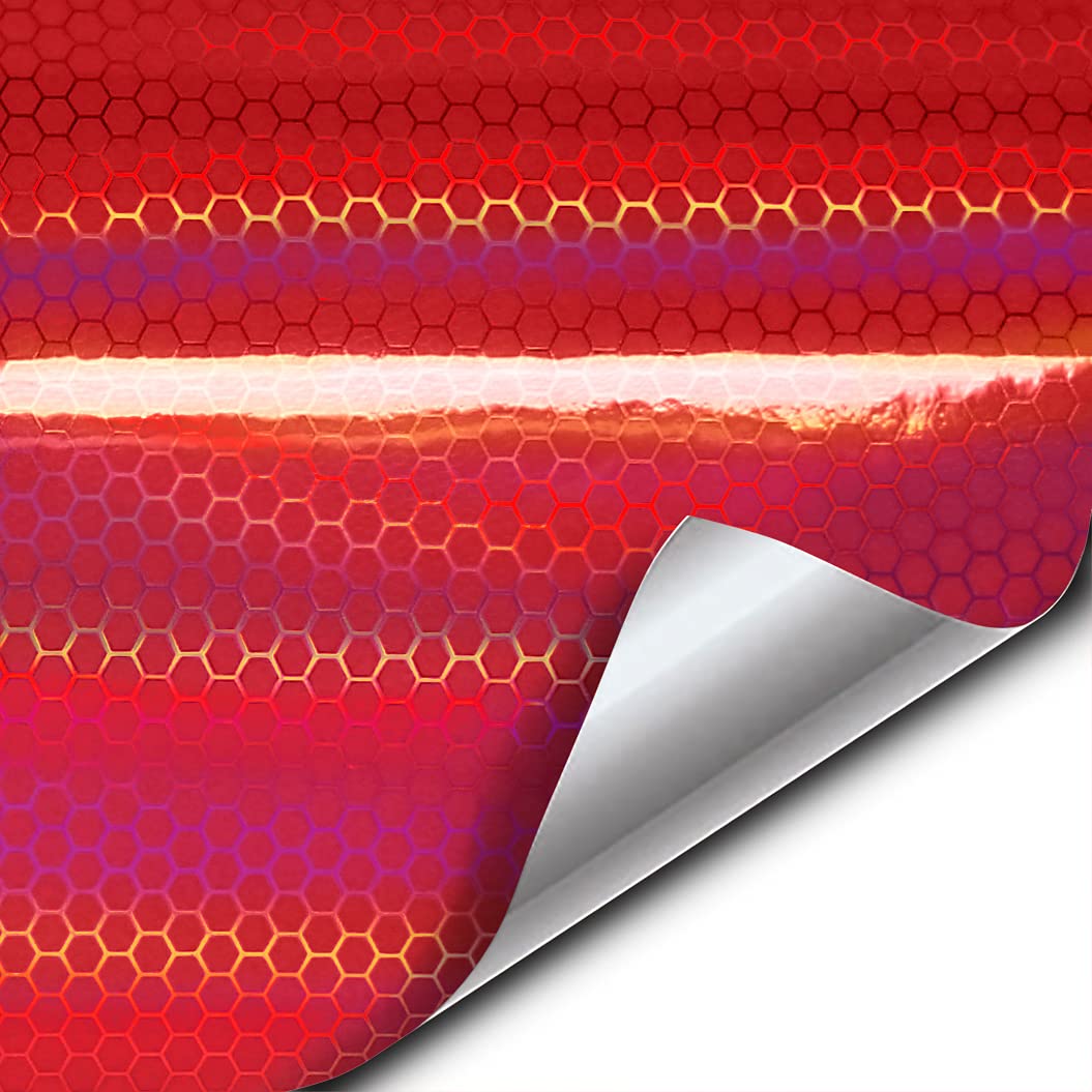 VViViD Bio HEX+ Air-Tint Headlight Vinyl Roll (12" x 60", Micro Red)