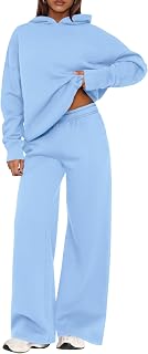 PRETTYGARDEN Women Jumpsuit 2 Piece Set 2025 Casual Winter Hooded Long Sleeve Loose Sweatpants Wide Leg Jumpsuit Autumn Jumpsuit