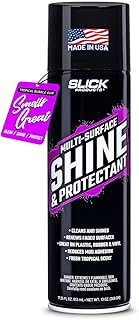 Slick Products Shine &amp; Protectant High Gloss Coating Spray | Shines, cleans, protects and renews plastic, vinyl, rubber, fiberglass, trim and tires; deep wet-look finish; UV protection