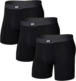 SAXX Underwear Co. Men's Core Cotton Boxer Brief Fly 3-Pack