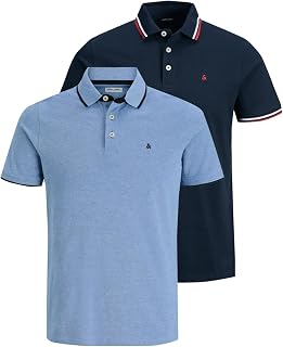 JACK & JONES Men's Jjepaulos Polo SS 2pk MP T-Shirt