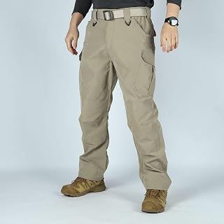 Mens Tactical Cargo Pants Multi Pocket Zipper Work Trousers Outdoor Hiking