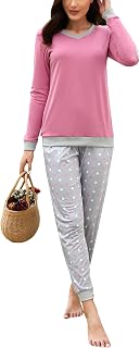 Women's Pyjamas Cotton Long Winter Pajamas Two-Piece Pajamas Set Winter Sleepwear Sleepwear Casual Home Comfortable Pajamas