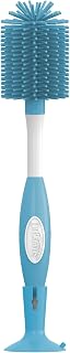 Dr. Brown's Soft Touch No Scratch Baby Bottle Cleaning Brush Nipple Cleaner with Stand and Storage Clip, BPA Free, Blue 1-Pack