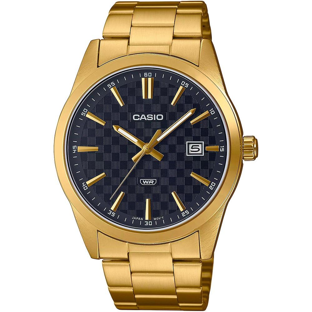 Casio MTP-VD02B-1EUDF - Orologio da polso da uomo, quadrante nero