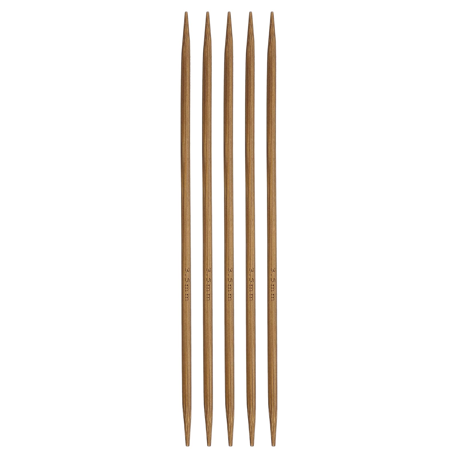 HARFINGTON Bamboo Knitting Needles US 4 (3.5mm) Double Pointed 6" 5pcs | 15