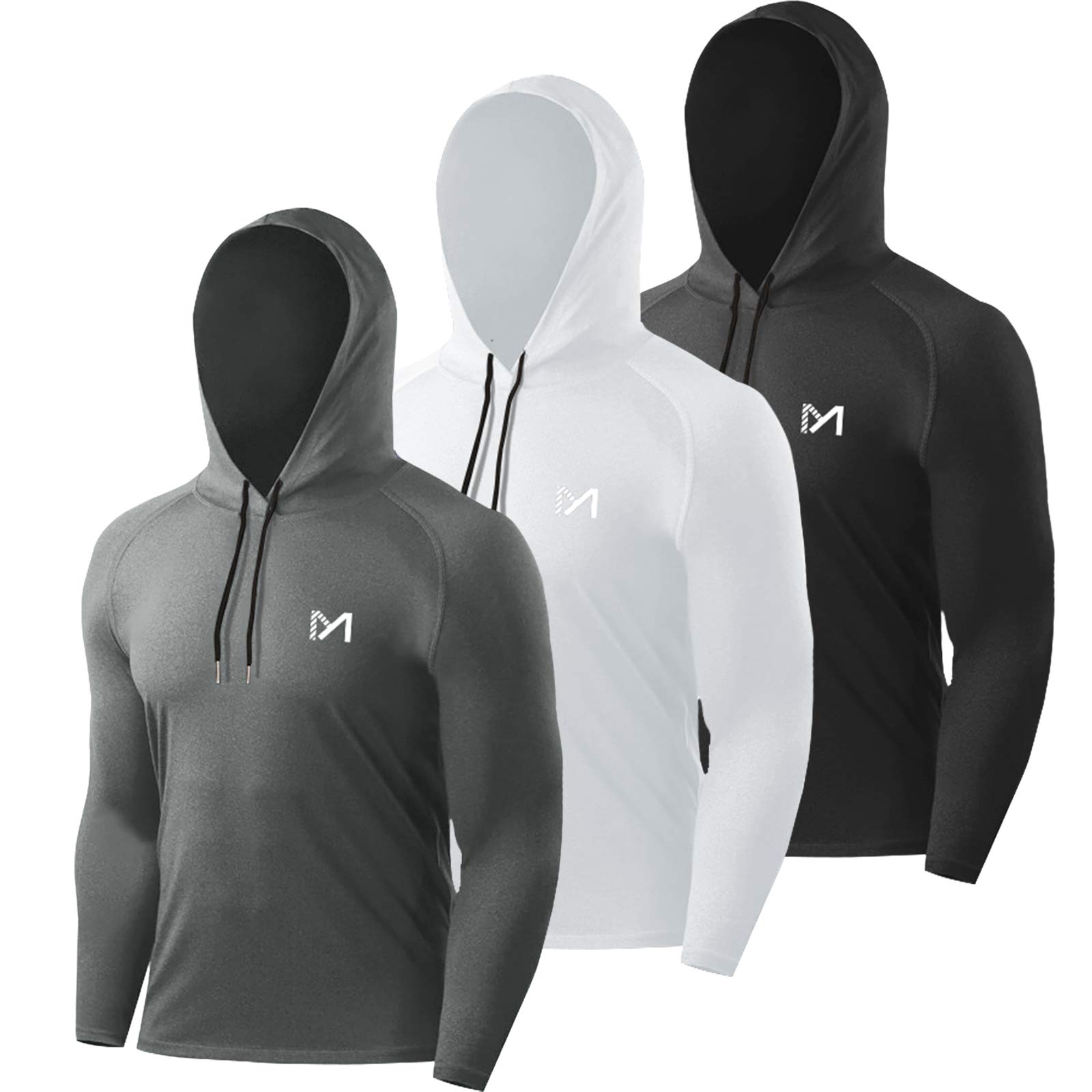 MEETYOO Tee-Shirt Manches Longues Homme Running Fitness Sport Gym Baselayer Trai