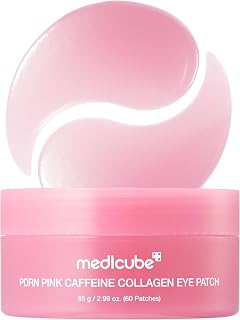 medicube Hydrogel Eye Patches with PDRN, Caffeine & Collagen (60 Counts) | PDRN Retinol & Collagen Gel Mask - Eye Patches for the appearance of Dark Circles, Undereye Bags & Firming, Korean Skincare