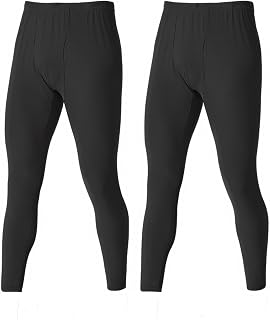 LANBAOSI Thermal Underwear for Men Long Johns Thermal Pants Bottoms 2 Pack