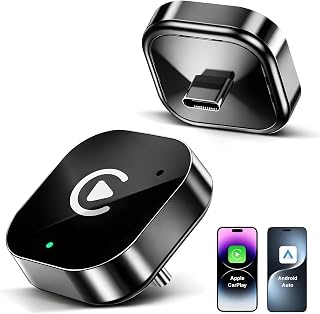 AotuLink USB C Upgraded 2-in-1 Wireless CarPlay & Android Auto Adapter, Wired to Wireless Dongle | Plug & Play Compatible with iPhone & Android Smartphones.