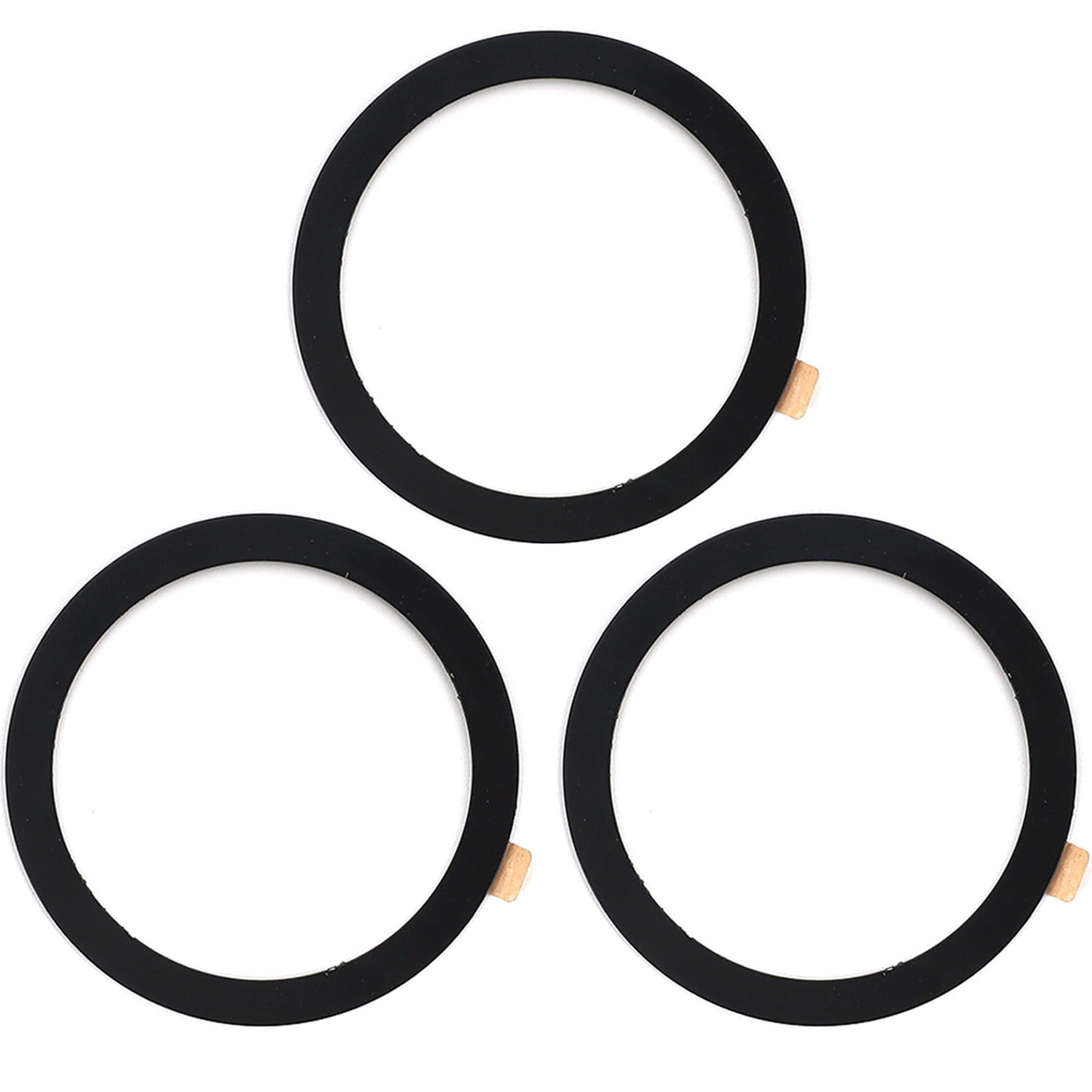 TENOC Universal Metal Ring Sticker, 3Pcs, Black | Compatible with iPhone/Samsung