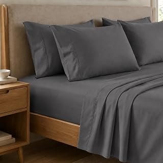PETTI Artigiani Italiani - Percale Bedding Double Bed Sheet Cotton Percale Bedding Set Double Grey Bedding 100% Made in Italy